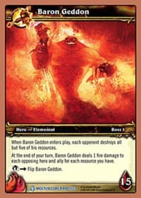 Baron Geddon - Molten Core - WoW card
