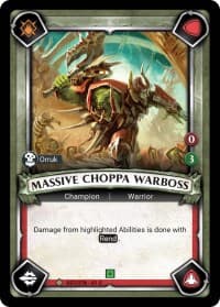 Massive Choppa Warboss (Claimed) - Wave 1 - Warhammer Age of Sigmar Champions TCG card