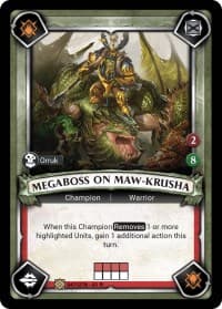 Megaboss on Maw-Krusha (Claimed) - Wave 1 - Warhammer Age of Sigmar Champions TCG card