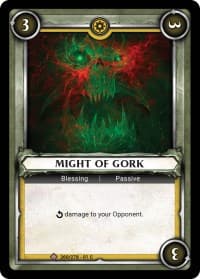 Might of Gork (Claimed) - Wave 1 - Warhammer Age of Sigmar Champions TCG card