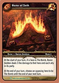 Rune of Zeth - Molten Core - WoW card