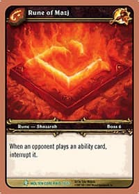 Rune of Mazj - Molten Core - WoW card