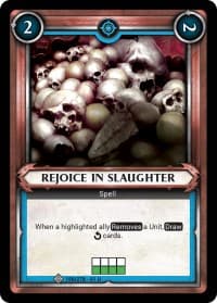 Rejoice in Slaughter (Claimed) - Wave 1 - Warhammer Age of Sigmar Champions TCG card