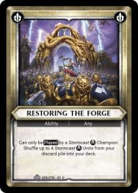 Restoring the Forge (Claimed) - Wave 1 - Warhammer Age of Sigmar Champions TCG card