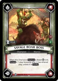 Savage Boar Boss (Unclaimed) - Wave 1 - Warhammer Age of Sigmar Champions TCG card