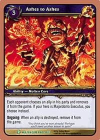 Ashes to Ashes - Molten Core - WoW card