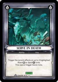 Serve in Death (Claimed) - Wave 1 - Warhammer Age of Sigmar Champions TCG card