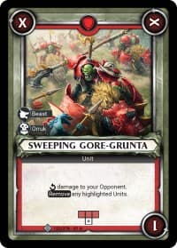 Sweeping Gore-Grunta (Claimed) - Wave 1 - Warhammer Age of Sigmar Champions TCG card