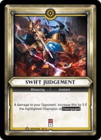 Swift Judgement (Claimed) - Wave 1 - Warhammer Age of Sigmar Champions TCG card