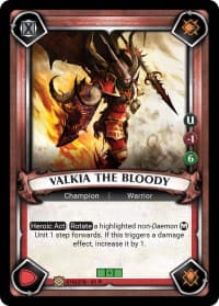 Valkia the Bloody (Claimed) - Wave 1 - Warhammer Age of Sigmar Champions TCG card