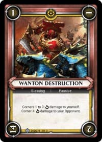 Wanton Destruction (Unclaimed) - Wave 1 - Warhammer Age of Sigmar Champions TCG card