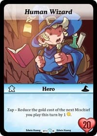 Human Wizard (Alt 2) - Season 1 - Munchkin CCG card