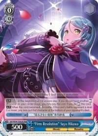"Firm Resolution" Sayo Hikawa (RRR) - BanG Dream! Girls Band Party! - Weiss Schwarz card