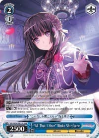 "All That I Hear" Rinko Shirokane (RRR) - BanG Dream! Girls Band Party! - Weiss Schwarz card
