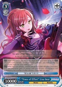 "Trace of Effort" Lisa Imai (RRR) - BanG Dream! Girls Band Party! - Weiss Schwarz card