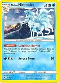 Alolan Ninetales - 28/147 (Cracked Ice Holo) - Deck Exclusives - Pokemon card