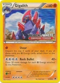 Gigalith 53/98 (Prerelease) [Staff] - Black and White Promos - Pokemon card