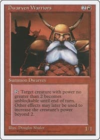 Dwarven Warriors - Fourth Edition - Magic: The Gathering card