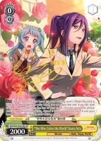 "She Who Colors the World" Kaoru Seta (A) (SP) - BanG Dream! Girls Band Party! - Weiss Schwarz card