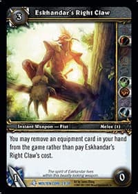 Eskhandar's Right Claw - Molten Core Treasure - WoW card