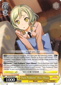 "Twin Problems" Hina Hikawa - BanG Dream! Girls Band Party! - Weiss Schwarz card