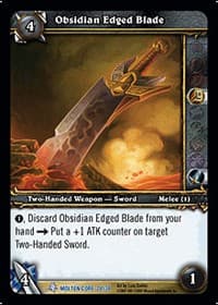 Obsidian Edged Blade - Molten Core Treasure - WoW card