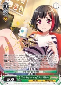 "Evening Memory" Ran Mitake (A) (SP) - BanG Dream! Girls Band Party! - Weiss Schwarz card
