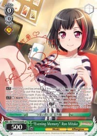 "Evening Memory" Ran Mitake (B) (SP) - BanG Dream! Girls Band Party! - Weiss Schwarz card