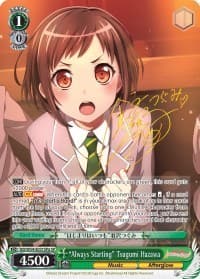 "Always Starting" Tsugumi Hazawa (A) (SP) - BanG Dream! Girls Band Party! - Weiss Schwarz card