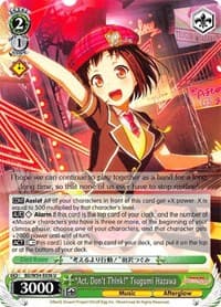 "Act, Don't Think!" Tsugumi Hazawa - BanG Dream! Girls Band Party! - Weiss Schwarz card