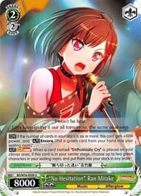 "No Hesitation" Ran Mitake - BanG Dream! Girls Band Party! - Weiss Schwarz card