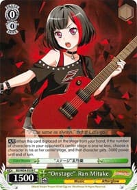 "Onstage" Ran Mitake - BanG Dream! Girls Band Party! - Weiss Schwarz card