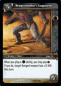 Dragonstalker's Legguards - Molten Core Treasure - WoW card