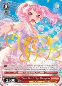 "Secret Pose" Aya Maruyama (A) (SPM) - BanG Dream! Girls Band Party! - Weiss Schwarz card