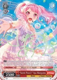 "Secret Pose" Aya Maruyama (B) (SPM) - BanG Dream! Girls Band Party! - Weiss Schwarz card