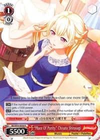 "Place Of Purity" Chisato Shirasagi - BanG Dream! Girls Band Party! - Weiss Schwarz card