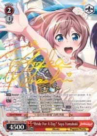 "Bride For A Day" Saya Yamabuki (A) (SP) - BanG Dream! Girls Band Party! - Weiss Schwarz card