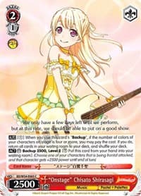 "Onstage" Chisato Shirasagi - BanG Dream! Girls Band Party! - Weiss Schwarz card