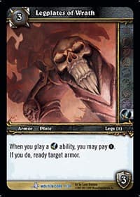 Legplates of Wrath - Molten Core Treasure - WoW card