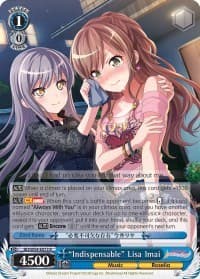"Indispensable" Lisa Imai - BanG Dream! Girls Band Party! - Weiss Schwarz card