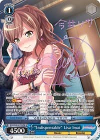 "Indispensable" Lisa Imai (B) (SP) - BanG Dream! Girls Band Party! - Weiss Schwarz card