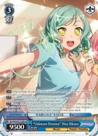 "Unknown Presence" Hina Hikawa (B) (SP) - BanG Dream! Girls Band Party! - Weiss Schwarz card