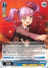 "Sincere Ambition" Ako Udagawa - BanG Dream! Girls Band Party! - Weiss Schwarz card