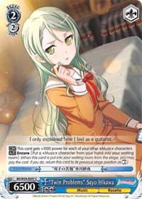 "Twin Problems" Sayo Hikawa - BanG Dream! Girls Band Party! - Weiss Schwarz card