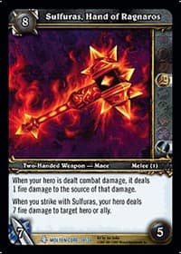 Sulfuras, Hand of Ragnaros - Molten Core Treasure - WoW card