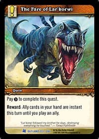 The Fare of Lar'korwi - Fires of Outland - WoW card