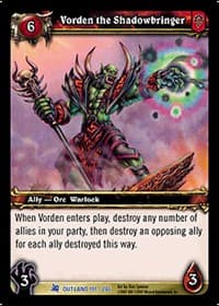 Vorden the Shadowbringer - Fires of Outland - WoW card