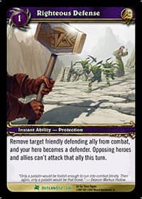 Righteous Defense - Fires of Outland - WoW card