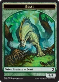 Beast (013) // Plant Double-Sided Token - Commander 2018 - Magic: The Gathering card