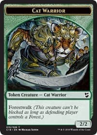 Cat Warrior // Thopter (026) Double-Sided Token - Commander 2018 - Magic: The Gathering card